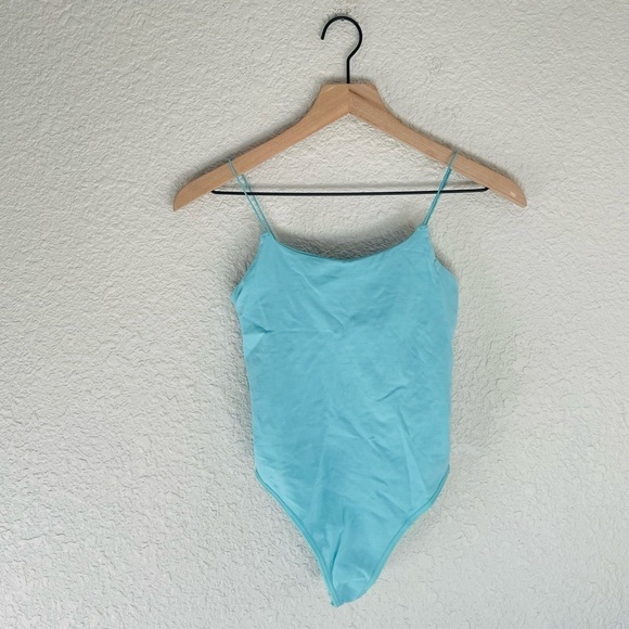 Free People Blue Skinny Strap Bodysuit - Picture 2 of 10